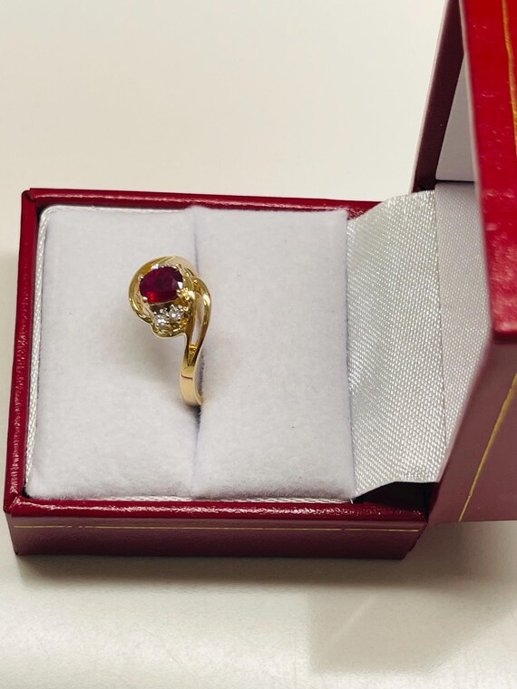 Ruby and Diamonds hand selected and set in 14 KT … - image 6