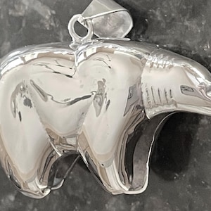 sterling silver bear pendant