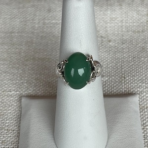 Sterling silver and jade ring!