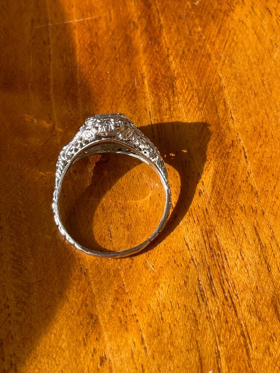 18KT 1/3 carat diamond antique ring SALE View 6