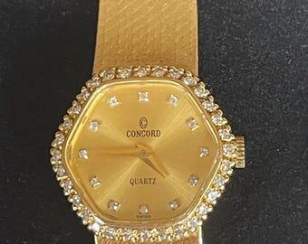 CONCORD !!! RARE  EXCELLENT 14Kt yellow gold and more than 1/3 carats of Fine Natural Brilliant Cut Diamonds… Ladies  6”+…….Gorgeous!!!