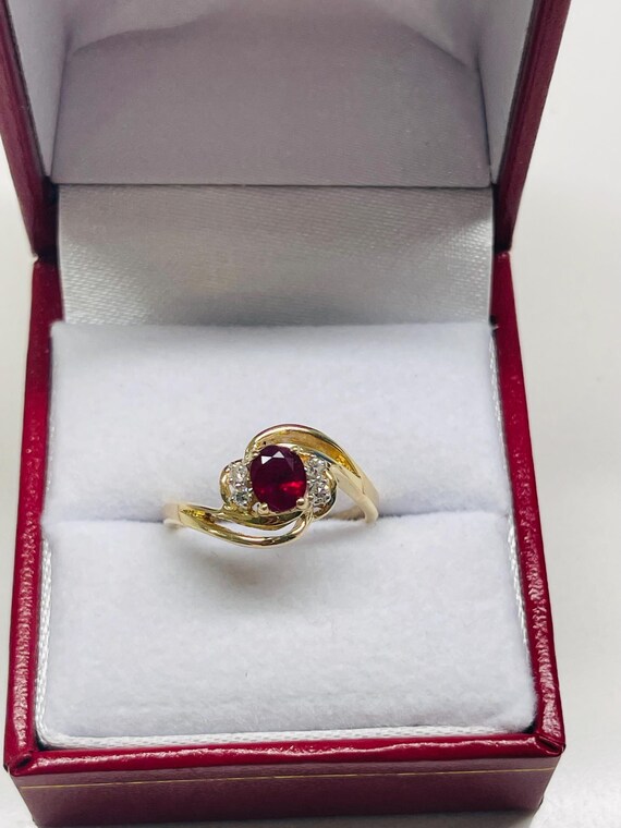 Ruby and Diamonds hand selected and set in 14 KT … - image 9