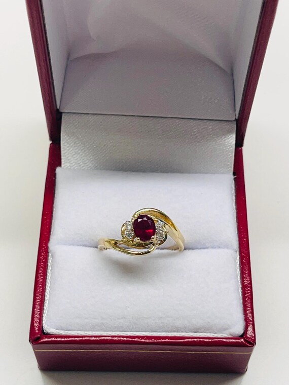 Ruby and Diamonds hand selected and set in 14 KT … - image 4
