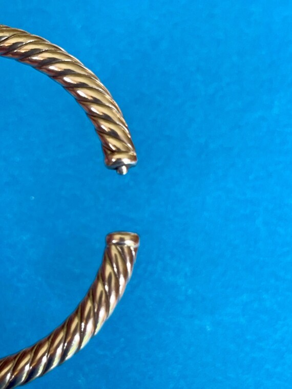 Sterling  Silver Hinged Oval Bangle…medium fit… l… - image 4