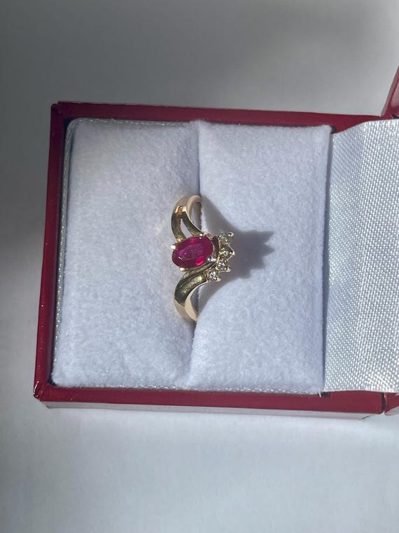 Hand selected Ruby and Diamonds set in unique 14K… - image 10