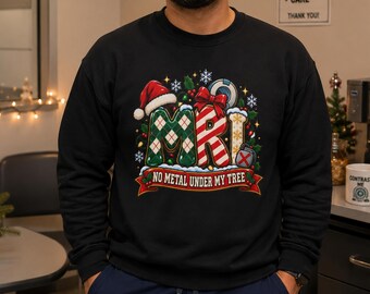 No Metal Under My Tree MRI Tech Christmas Sweatshirt, Funny Radiology Nurse Holiday Shirt, MRI Tech Gift, Imaging Tech Christmas Sweater