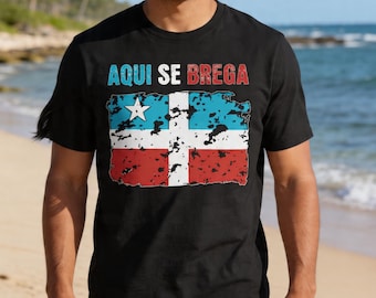 Aqui Se Brega Shirt, Puerto Rico Shirt, Bandera De Lares Tee, Boricua Pride Shirt, Puerto Rican Flag Tee, Latin Heritage Gift, Boricua Gift