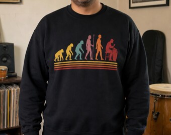 Conga Player Sweatshirt, Percussionist Gift, Latin Music Shirt, Conga Drummer Sweater, Musician Gift, Retro Music Crewneck, Salsa Lover Gift