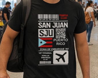 San Juan Puerto Rico Shirt, SJU Airport Travel Tee, Puerto Rico Travel Shirt, Boricua Vacation Tee, PR Gift, Island Travel Gift, Island Tee