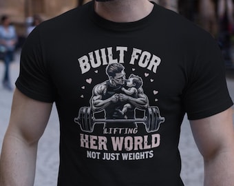 Built For Her World Dad Shirt, Girl Dad Gym Tee, Strong Fathers Day Gift, Lifting Daddy Shirt, Gym Girl Dad Tee, Girl Dad Fathers Day Shirt