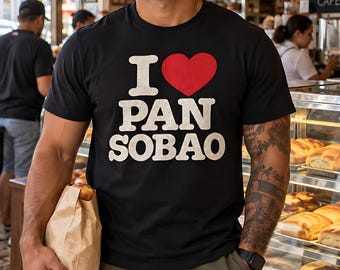 I Heart Pan Sobao Shirt, Puerto Rican Food Tshirt, Boricua Gift, Puerto Rico Bakery Tee, Pan Sobao Lover, Latino Foodie Gift, Boricua Pride