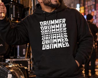 Drummer Hoodie, Gift for Drummer, Drummer Sweatshirt, Drum Hoodie, Musician Gift, Drummer Dad Gift, Band Hoodie, Drumline Hoodie, Drum Gift