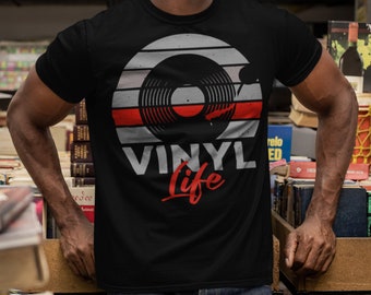 Vinyl Life Shirt, Vinyl Record Shirt, Music Lover Tee, Music Lover Gift, LP Record Collector, Gift For DJ, Music Teacher Gift, Music Life