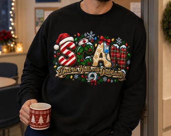 Deck The Halls With Gadolinium SCAN Christmas Sweatshirt, Funny Radiology Nurse Holiday Shirt, Contrast Imaging Gift, Nurse Tech Sweater