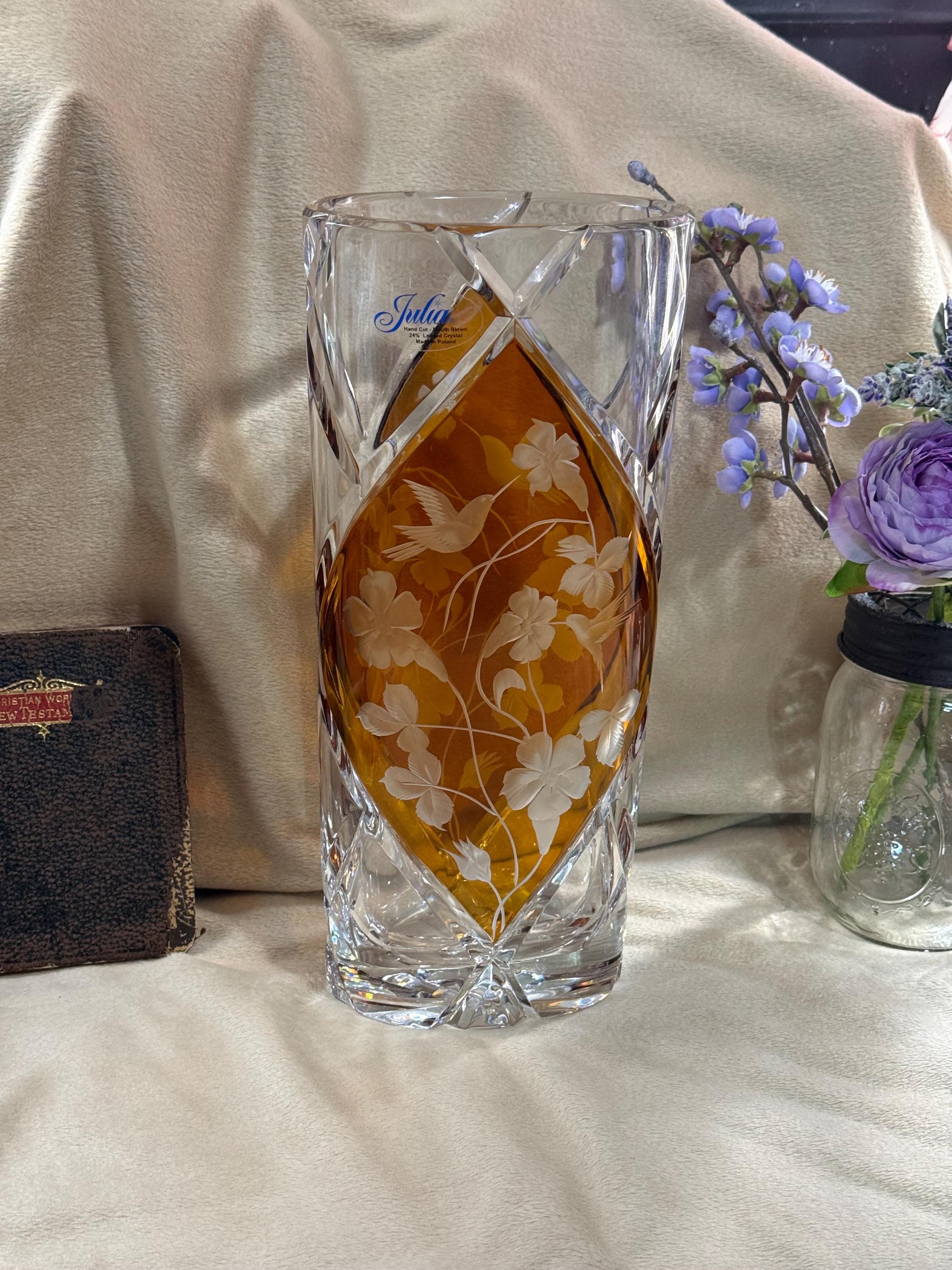Julia Crystal Poland Vase - Etsy