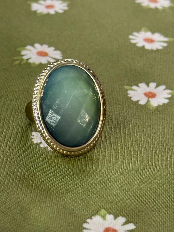 Gold Plated double braided statement ring size 9 - image 1