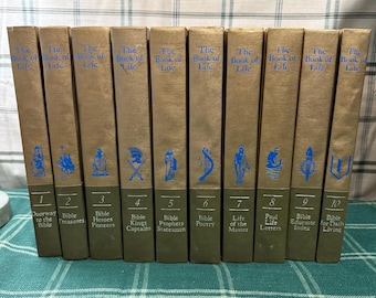 vintage set of 10 The book of life books 1976