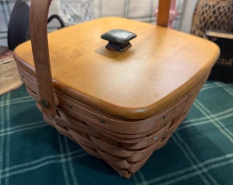 Vintage Longaberger Basket Signed/ 2002 Longaberger Basket With