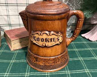 Vintage Treasure Craft Farmer Pig Cookie Jar - Etsy