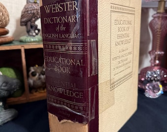 Vintage Webster Encyclopedic Dictionary English Language 1969 Educational Book