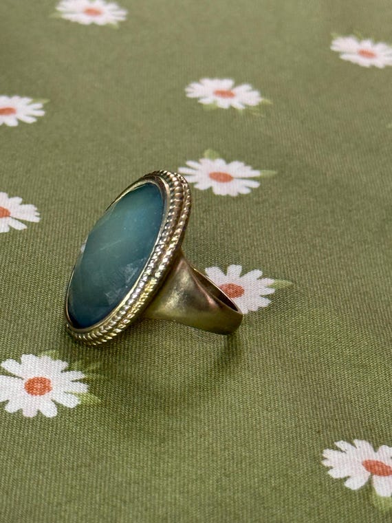 Gold Plated double braided statement ring size 9 - image 3