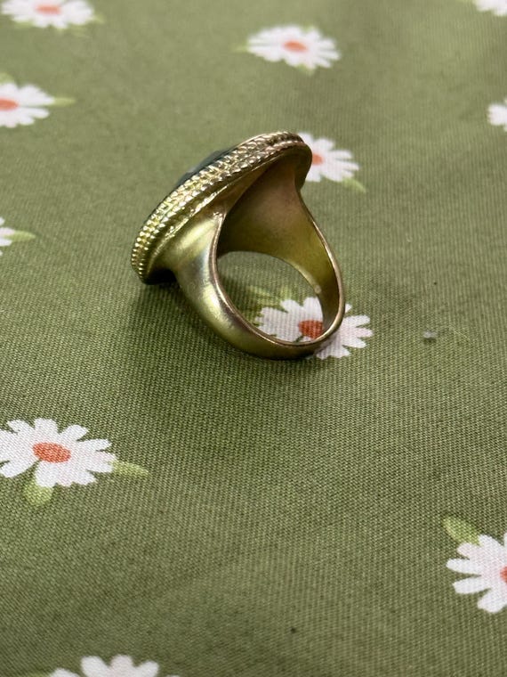 Gold Plated double braided statement ring size 9 - image 2