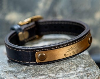 Boyfriend Gift Anniversary Gift For Husband Hidden Message Bracelet for Men Gifts for Him Personalized Unique Gift Leather Bracelet Custom