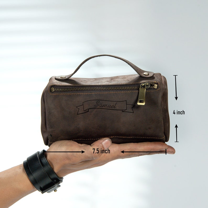 Dopp Kit for Men Leather Toiletry Bag Mens Toiletry Bag Etsy