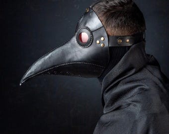 Leather Plague Doctor Mask Steampunk  Helmet