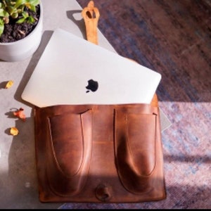 Personalized Laptop Sleeve,Leather Macbook Case,MacBook Air 13 Case,Macbook Pro Case for MB Pro and Air - 16'', 14", 13'', Mens Laptop Case
