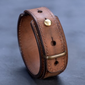 Personalized Man Bracelet,Custom Bracelet ,Adjustable Leather Cuff ,Boyfriend Gifts,Unisex Bracelets,Dark Brown Bracelet