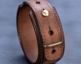 Personalized Man Bracelet,Custom Bracelet ,Adjustable Leather Cuff ,Boyfriend Gifts,Unisex Bracelets,Dark Brown Bracelet
