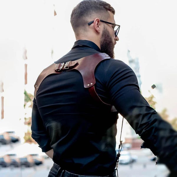 Personalized Leather Suspenders: Handmade Groomsmen Wedding Gift