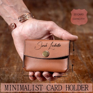 Leather Custom Card Holder, Minimalist Business Card Holder, Slim Design Card Case, Handmade Leather Card Wallet, Credit Card Holder