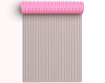 Knitted Sweater Texture Roller For Polymer Clay, Knit Clay Texture Rolling Pin, Polymer Clay Tool, Printable, Digital STL File, No: 1467