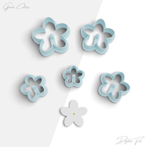Jasmin Blume Clay Cutter, Florale Polymer Clay Cutters, 2 Cutter Version, 5 Größen enthalten, digitale STL Datei, No: 1037