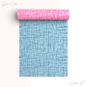 May include: A digital file of a blue and pink patterned design. The pattern is a grid of thin lines that create a textured look. The design is ideal for use in crafting projects, scrapbooking, and more.