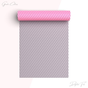 May include: A digital file for a pink and gray textured pattern. The pattern is a repeating design of small circles.