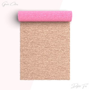 May include: A rolled-up pink textured material with a tan, textured surface. The material is unrolled, revealing a rectangular shape. The words "Digital File" are in the bottom right corner.