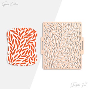 Blätter Schablone für Polymer Clay, Blatt texturierte Schablone, Werkzeug zur Herstellung von Ohrringen, digitale STL-Datei, Nr: 1637