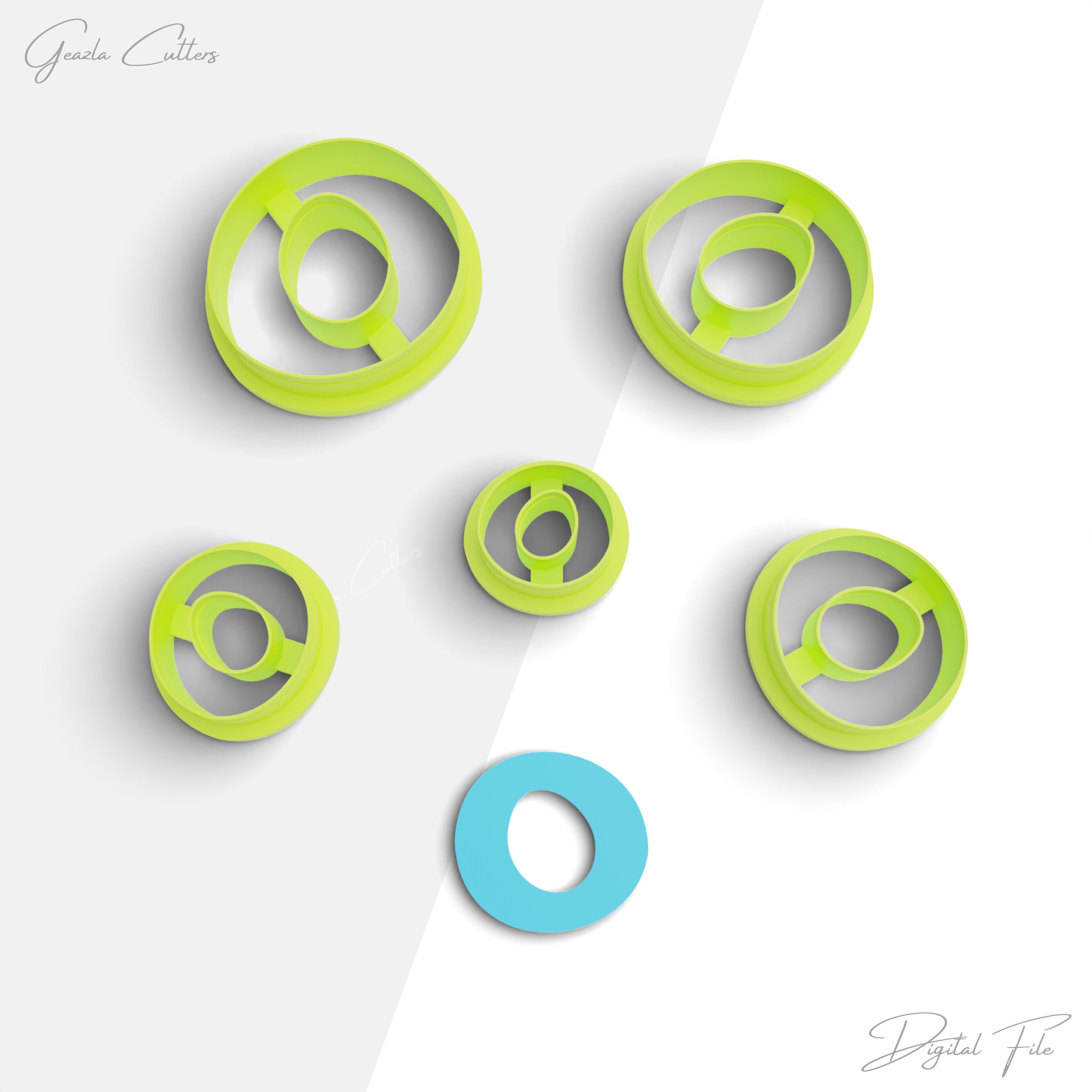 Organic Circle Donut Clay Cutter, Organic Donut Polymer Clay