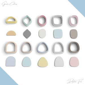 以下が含まれることがあります： 円形、正方形、ひし形、アーチ、三角形など、さまざまな形と色のクッキーカッター18個セット。カッターはプラスチック製で、フォンダン、クッキー生地、その他の食用材料に使用できるように設計されています。