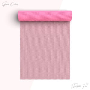 May include: A pink textured roll of craft paper. The paper has a subtle pattern of small circles.