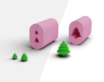 Christmas Tree Bead Roller For Polymer Clay, Tree Shape Bead Making Tool, Polymer Clay Tools, 3 Sizes Included, Digital STL File, No: 682