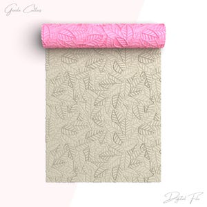 Tropical Leafs Texture Roller For Polymer Clay, Floral Clay Texture Rolling Pin, Polymer Clay Tool, Printable, Digital STL File, No: 1482