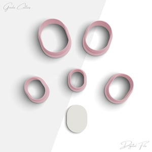 Taglierina per argilla a capsula corta, taglierina per orecchini in argilla polimerica di forma base, versione con 2 taglierine, 5 misure incluse, file STL digitale, n.: 998
