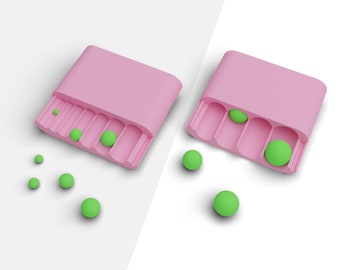 Round Shape Bead Roller, 6-8-10-12-14-16-18-20-22-24-26 mm, Clay - Cookie - Fondant - Ceramic Tool, Digital STL File, No: 709