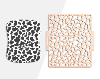 Cow Print Stencil For Polymer Clay, Animal Print Textured Stencil, Clay Earring Making Tool, Stencil Sheet, Digital STL File, No: 1623