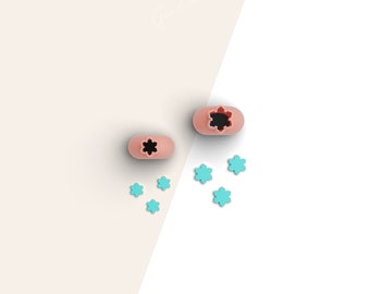 Snowflake Christmas Micro Clay Cutter, Snowflake Polymer Clay Cutter, Tiny Clay Cutter, 2 Sizes Included, Digital STL File, No: 101