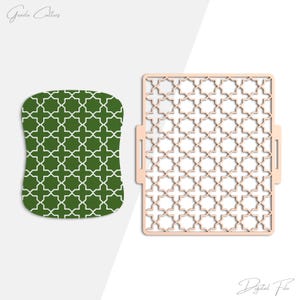 Moroccan Tile Stencil For Polymer Clay, Tile Textured Stencil, Clay Earring Making Tool, Stencil Sheet, Digital STL File, No: 1617